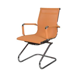 Simplified orange middle back net chair with armrest JYX-V-9031