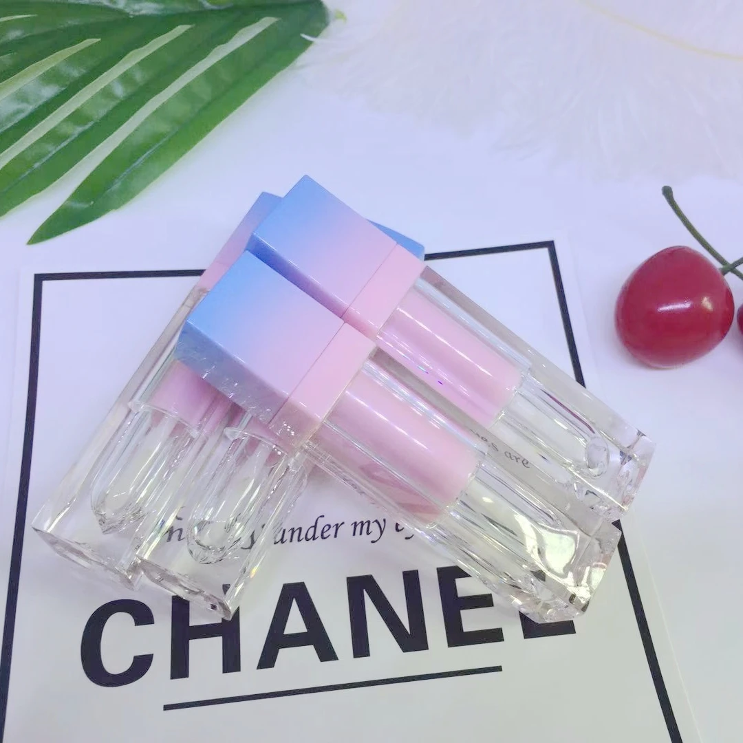 
Best price pink gradient lipgloss tube wholesale packaging empty clear container plastic lip gloss 