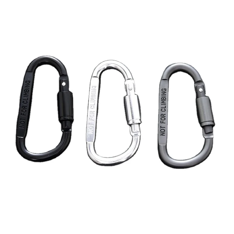 8 # D-Type Aluminum Alloy Multi-Function Mountaineering Buckle Lock Carabiner Clasp