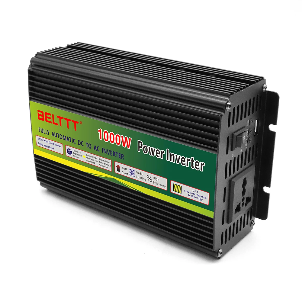  12vdc 24vdc до 220vac 1000w синусоидальный инвертор для домашнего