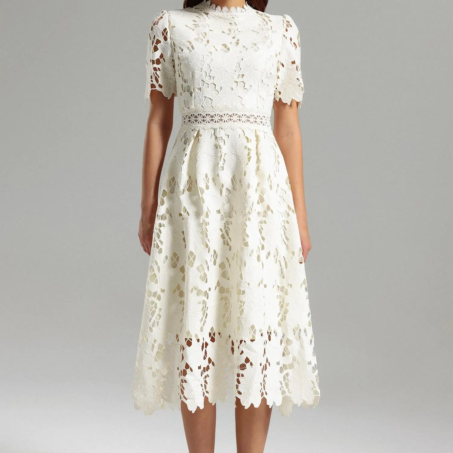 Women LadiesJaca Lace Midi DressSummer Casual Dress