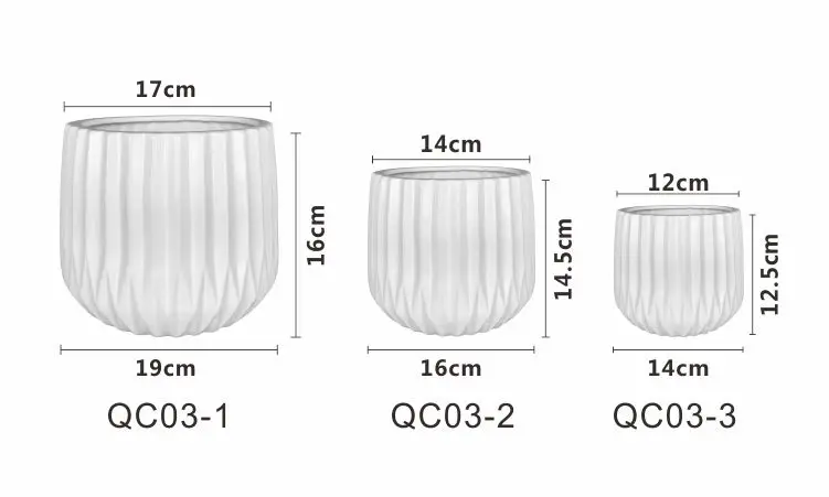 
Wholesale cheap ceramic round multiple sizes ceramic plant pots for Shopping mail decoration 