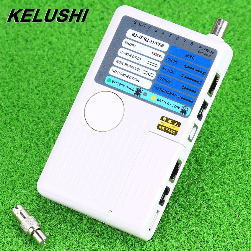Тестер сетевого кабеля 4 в 1, RJ11 RJ45 USB BNC для кабелей, детектор трекера проводов, удаленный тестер кабелей