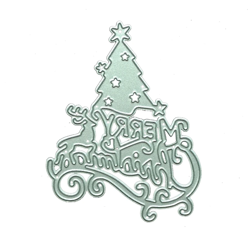 AAGU Merry Christmas Decoration Metal Cutting Dies Tree House Snowman Molds Scrapbook Album Deco Craft Cards Stencil Template