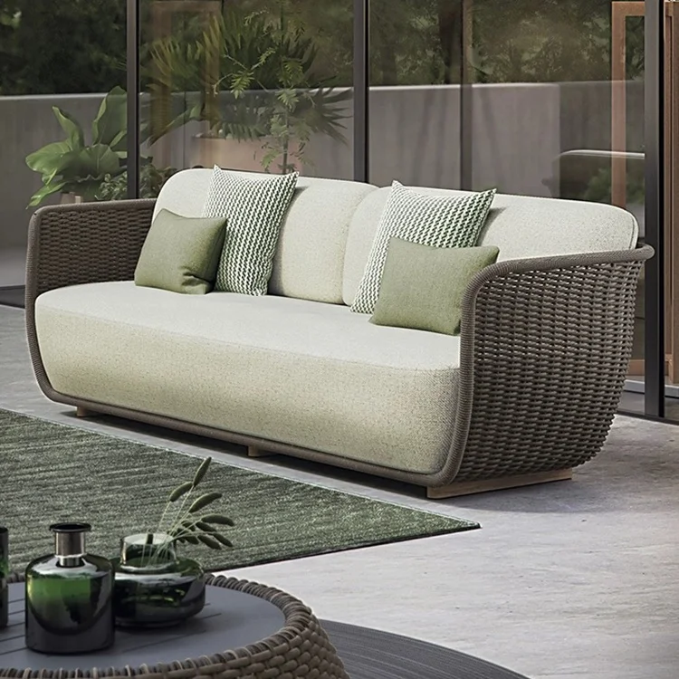 Factory Price PE Wicker Rattan Patio Leisure Hand Weave Exterior Weather Proof Outdoor Furniture Garden Sofa Sets