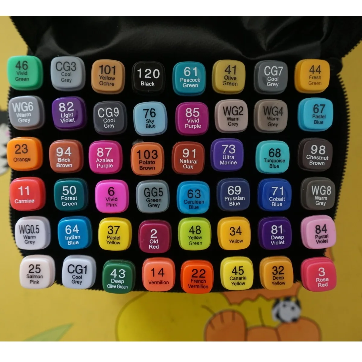 24-80 Colors Manga Brush Point Dual Tips Art Double Ended Alcohol Sketch Drawing multi colored Marker