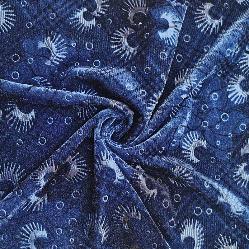 Kaiming Factory Whole Swan Caving Design Purple color 100 polyester super soft velvet fabric for Home textiles