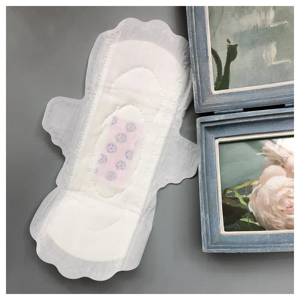 OEM Women menstrual Factory price Anion tea poly phenol chip comfort menstrual pad 245mm day use Sanitary towel pads