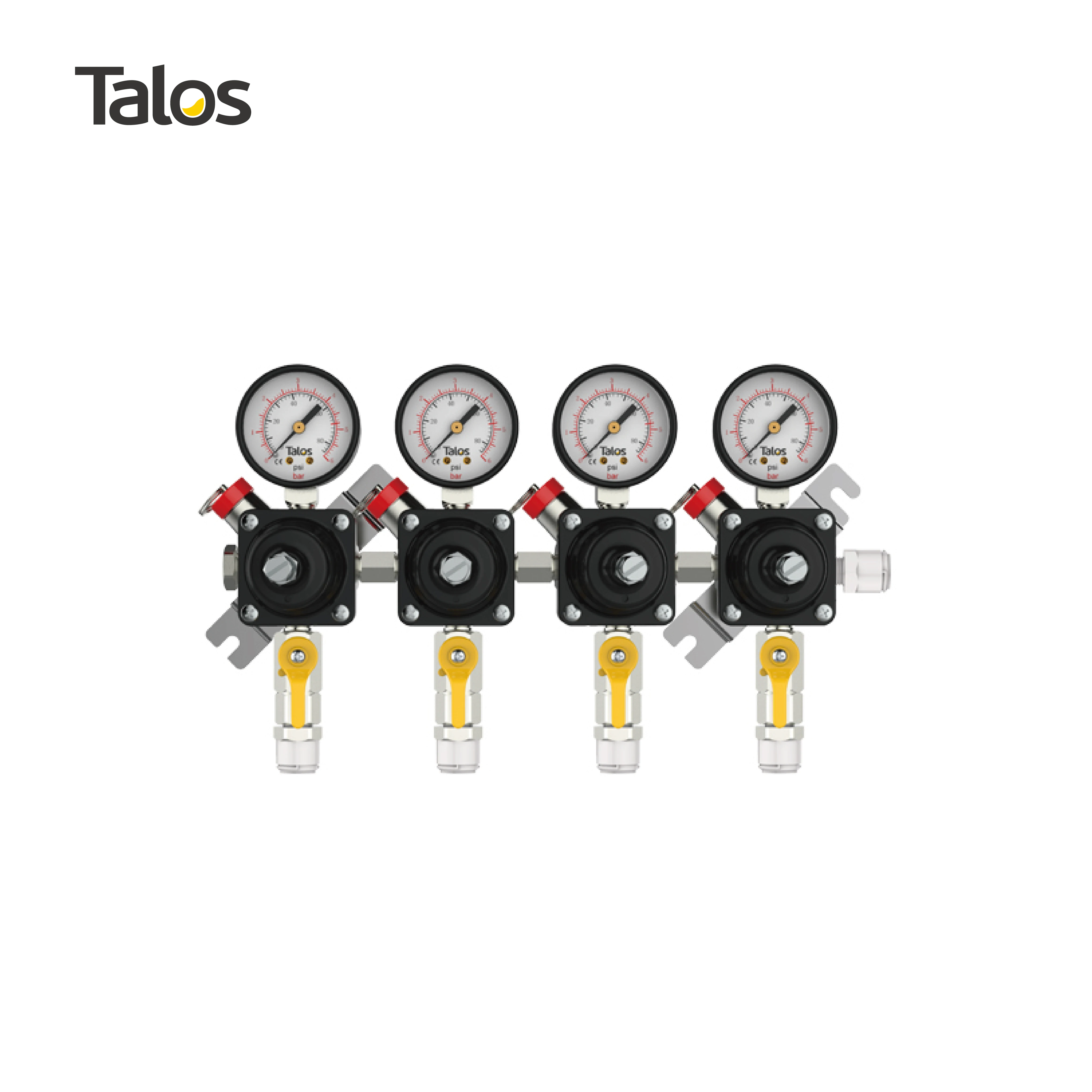 TALOS Beer Dispensing Equipment 4-product Plug +Fitting Secondary CO2 Reducing Valve