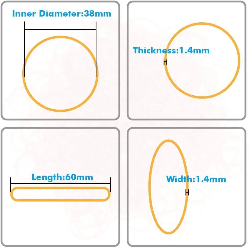 38mm,60mm Elastic Bands Small Rubber Bands Assorted for Office Bank Home