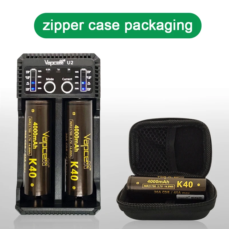 Хорошая консистенция Vapcell K40 4000 мА/ч 30A/45A 21700 перезаряжаемый литий-ионный аккумулятор батарея коричневый производительность схожий с термопластичным каучуком 40т/P42A
