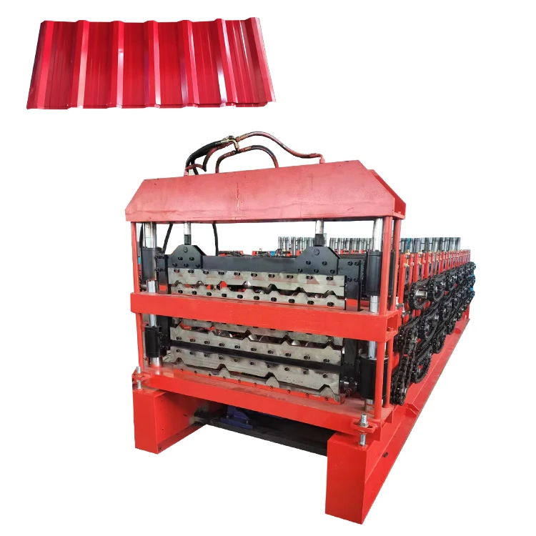 RANDRO Three Layer Trapezoidal Roof Tile Roll Forming Machine IBR Rib Roofing Roll Forming Machine