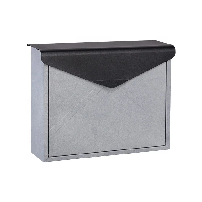 Wholesale Durable Galvanized Steel Wall Mount Apartment Black walnut Mailbox Letter box