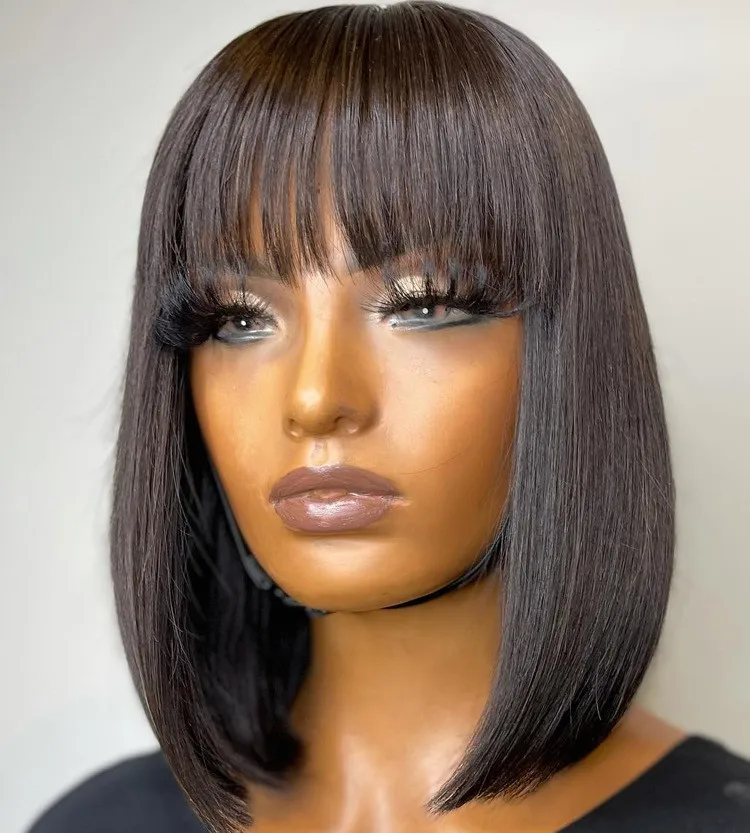Wholesale Short Bob Wigs Human Hair Lace Front Brazilian Human Wigs For Black Women Cheap Short Hd Lace Frontal Wigs Human Hair
