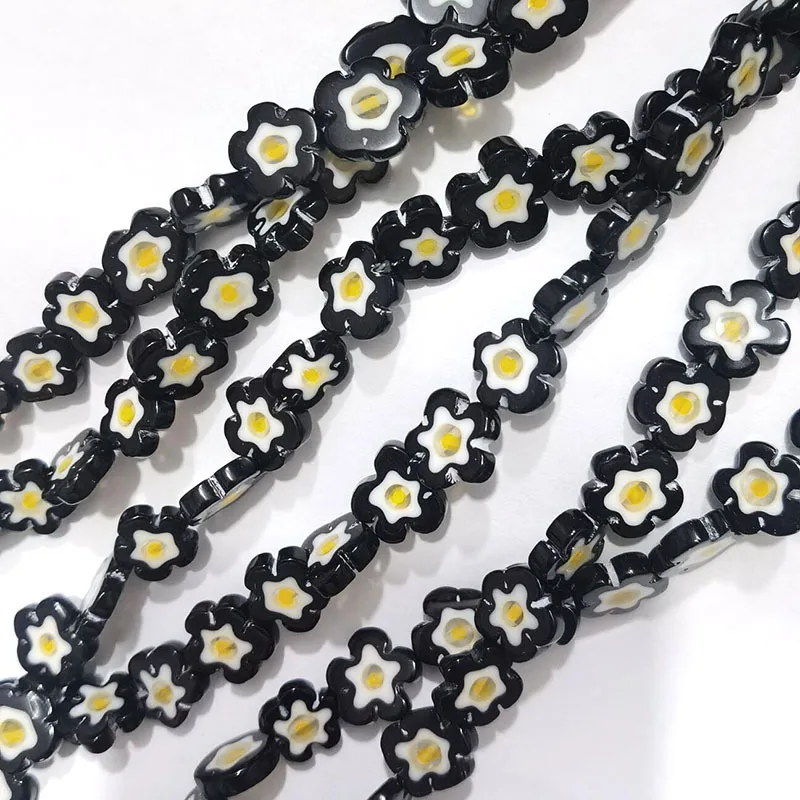 10mm/12mm Multi Color Millefiori Flower Lampwork Glass Beads Charm Beads Fit Jewelry Making