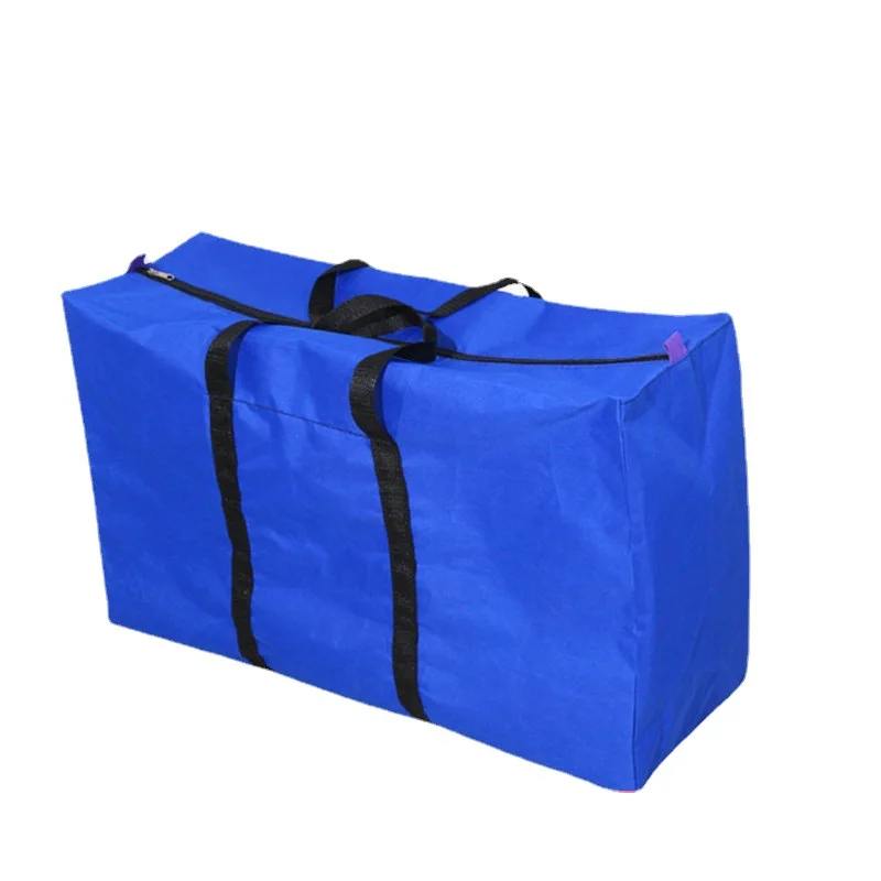 Reusable Custom Printed Ecology Heavy Duty Foldable Extra Large Capacity Moving Storage Pe Bags With Zippers