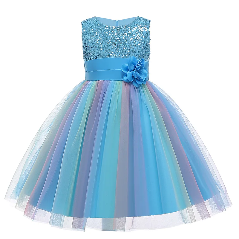 Children Party Formal Dress for Wedding Birthday Kids Christmas Ceremonies Dresses for Elegant Ball Gown Flower Girls Dress