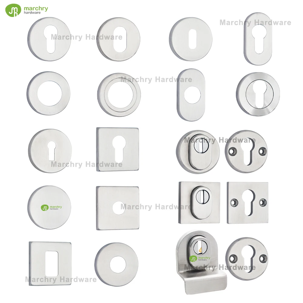 Cylinder Cover Gun Gray Door Square Escutcheons