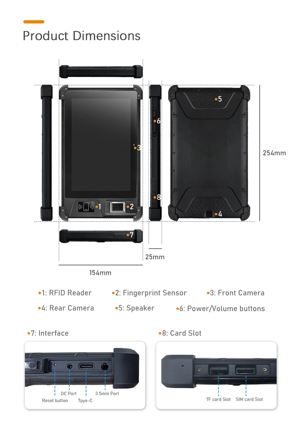 FP08 защищенный IP68 пылезащитный NFC Android RFID Tagges MRZ OCR сканер штрих-кодов отпечатков пальцев планшетный ПК для аутентификации