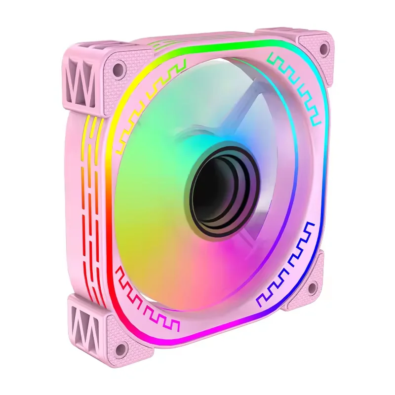 2024 New Style Design Factory OEM RGB Fan 120mm Pc Case ATX Fans & Cooling Colorful Computer 12V Gaming CPU Cooler Air ARGB