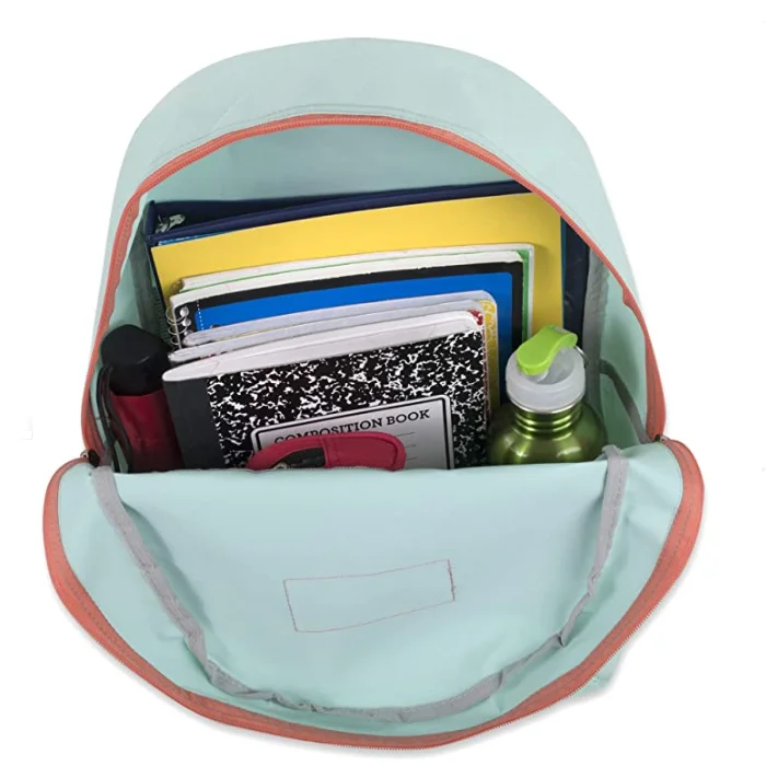 Wholesale Girls Backpack with Logo Pattern PVC Lining and Zipper Closure Waterproof Travel School Bag with Soft Handle Strap