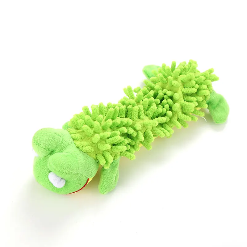 Durable low price 6 animal shapes squeaky bite dog plush toys