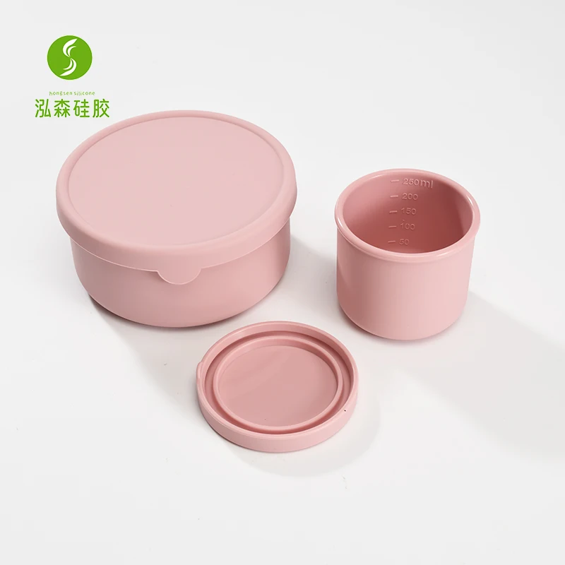 Microwave Freezer Safe Large Bowl Reusable Silicone Bento Boxes Portable Storage Container 3D Model With Lid