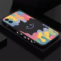Cute Soft Smile Pattern Tpu Phone Case For Iphone 7-14 Pro Max With Lanyard Hole,For Iphone 14 Smile Case