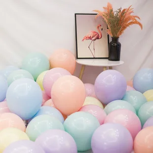 Hot sale macaron latex balloons peach balloon garland simple design candy color