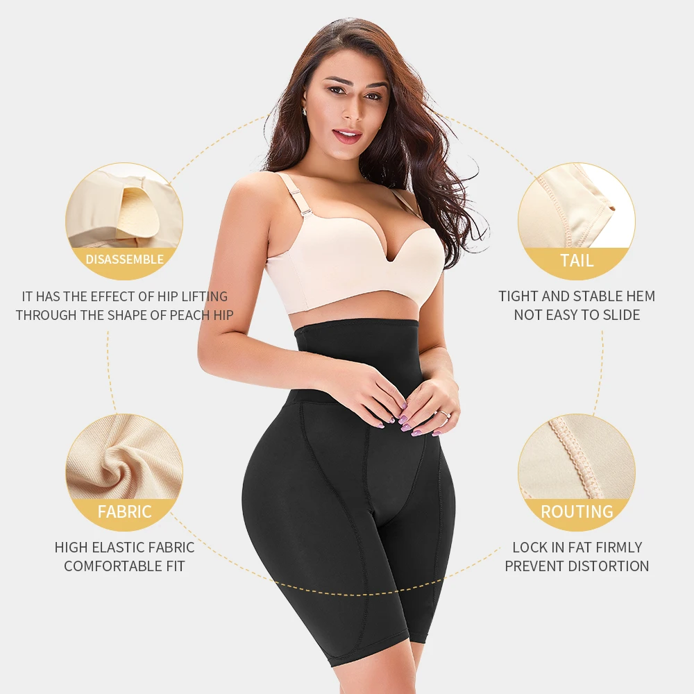 KASIQI Manufacture OEM custom new style padded panties butt enhancers hip high waist butt lifter plus size