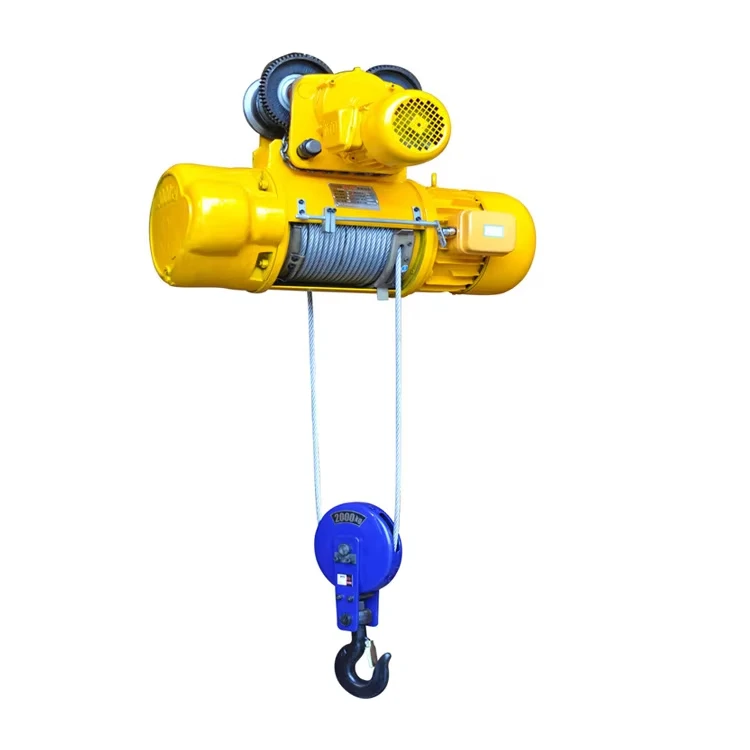 Heavy duty lifting equipment crane 2ton outboard motor mini electric wire rope hoist CD