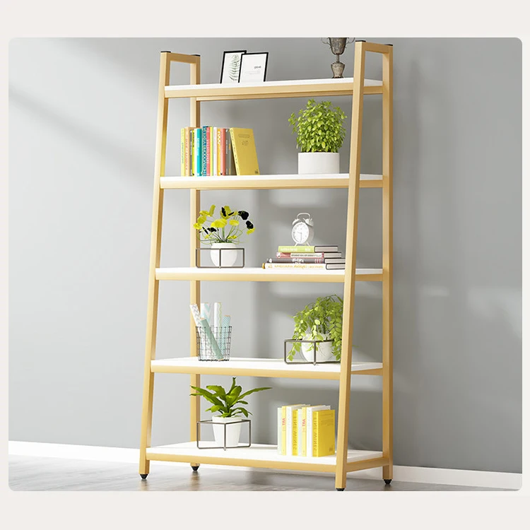 Wholesale modern gold eco-friendly design kid wooden metal industrial office bookshelf