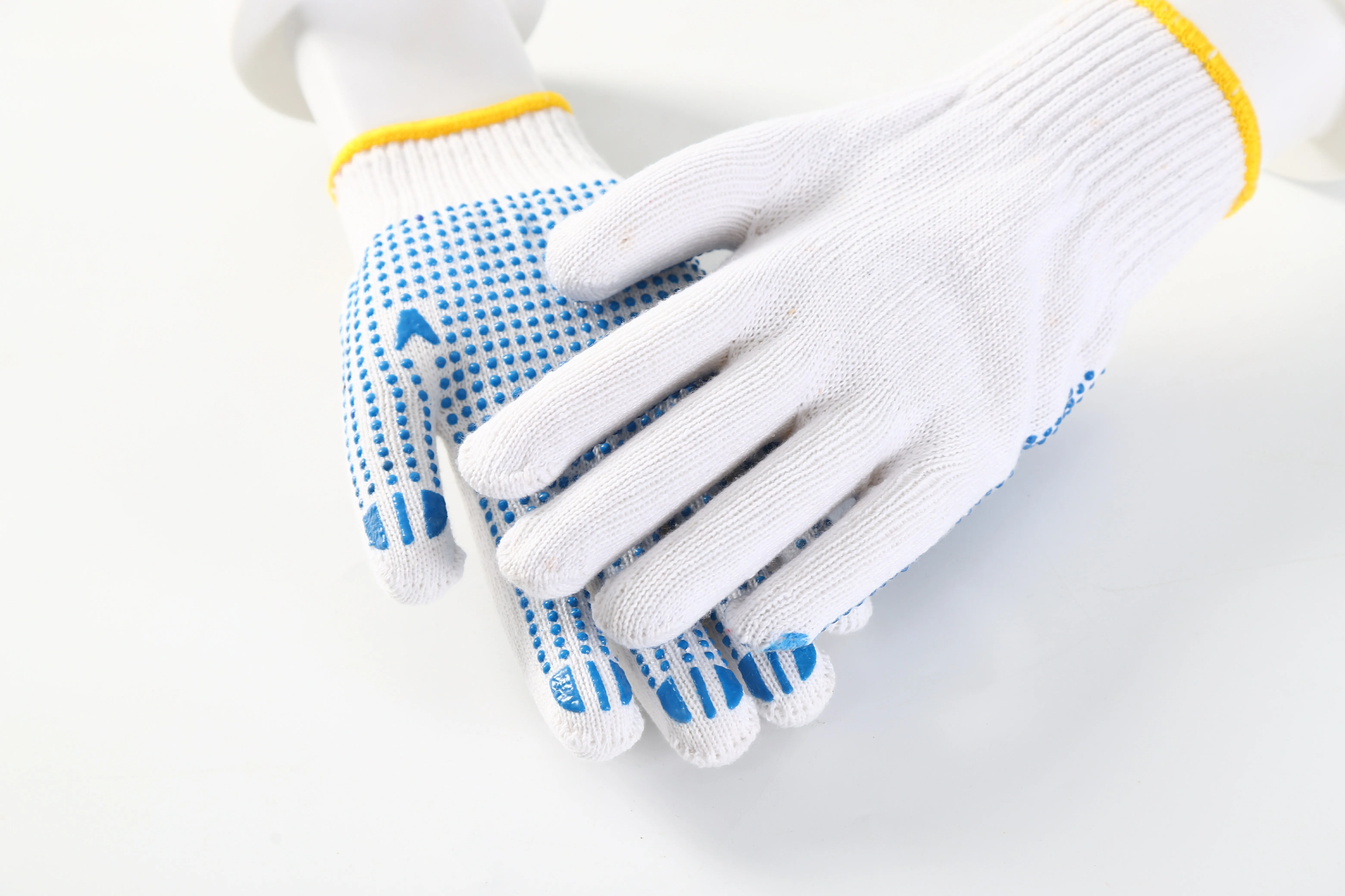 2024 Wholesale Price Cotton Dot Polka PVC DOTTED Gloves For Industry gardening