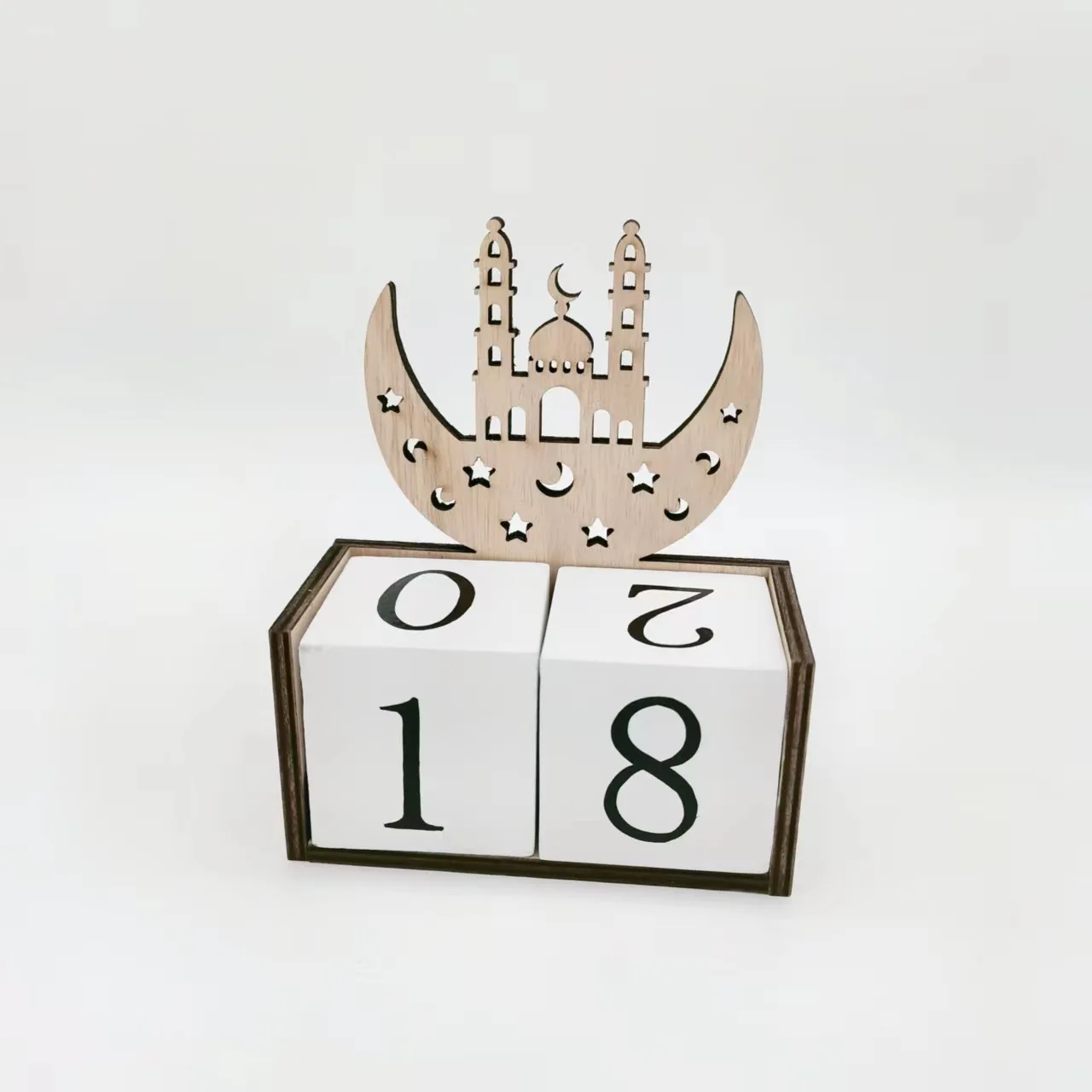 2022 Ramadan Countdown Calendar DIY Eid Mubarak Ornament Wooden Ramadan Calendar Home Party Decor Advent Calendar Ornament