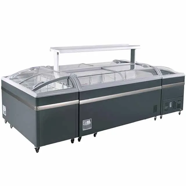 Supermarket Combined Island Freezer Commercial Combi Freezer