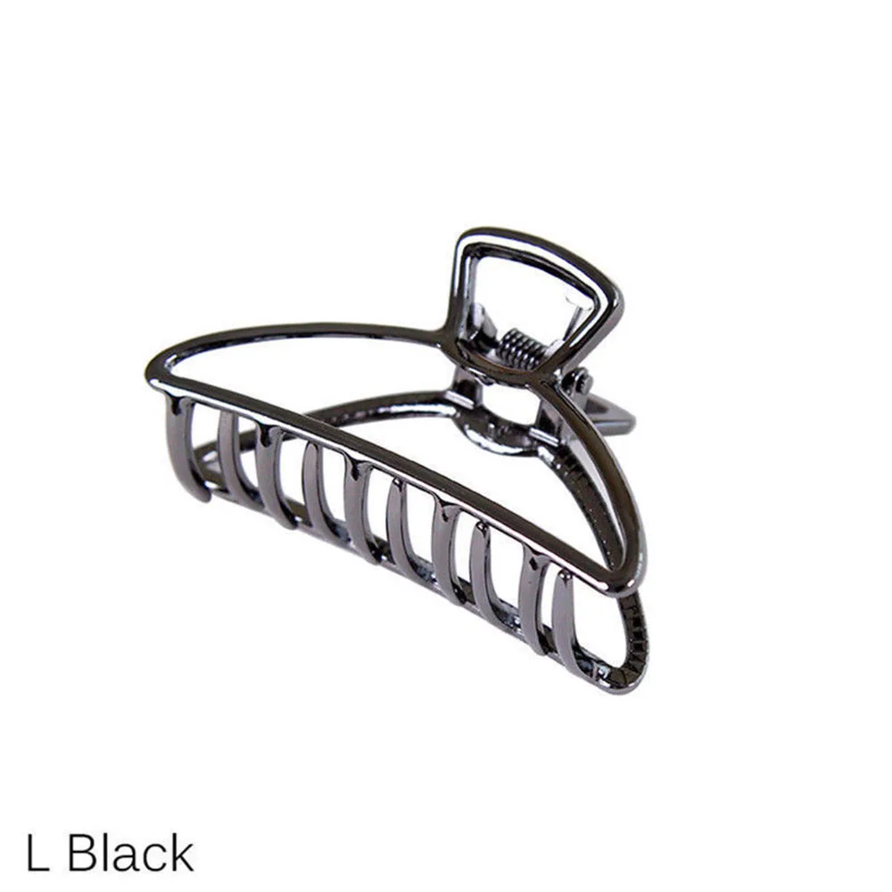 Women Girls Geometric Hair Claw Clamps Hair Crab Moon Shape Hair Clip Claws Solid Color Accessories Hairpin T1271