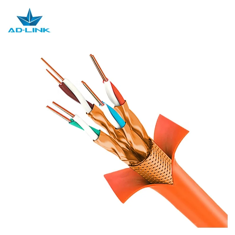 high speed cat 7 cable s/ftp solid stranded network cable 1000ft