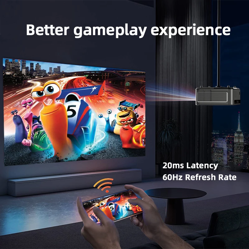 RIGAL P1E 450 ANSI Lumens Hdmi Android Beamer Data Homes Professional Speaker Audio System 4K Lcd Projector For Teaching