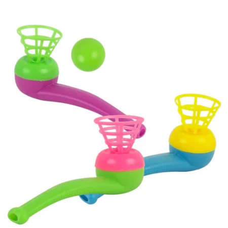 10PCS/Set Children Toys Blow Pipe & Balls Kid Blow Blowing Toys Gift Plastic Pipe Balls Toy Color Random