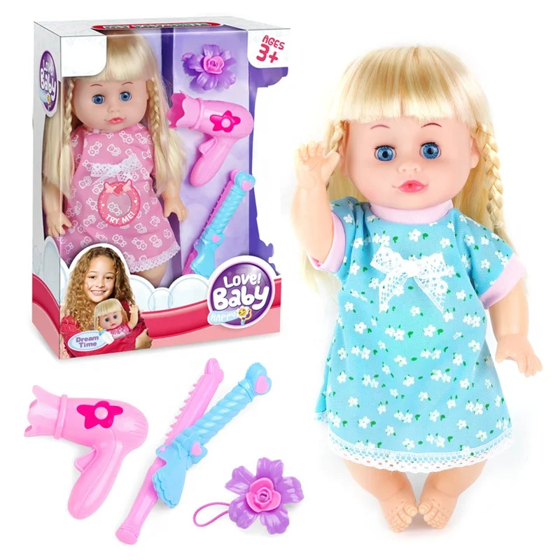 Role pretend play toys girl doll beauty play set realistic baby dolls for kids with IC function