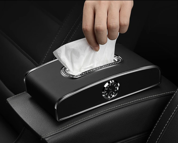Multi-Function Car Creative Tissue Box Car Armrest Box Car Temporary Parking Number