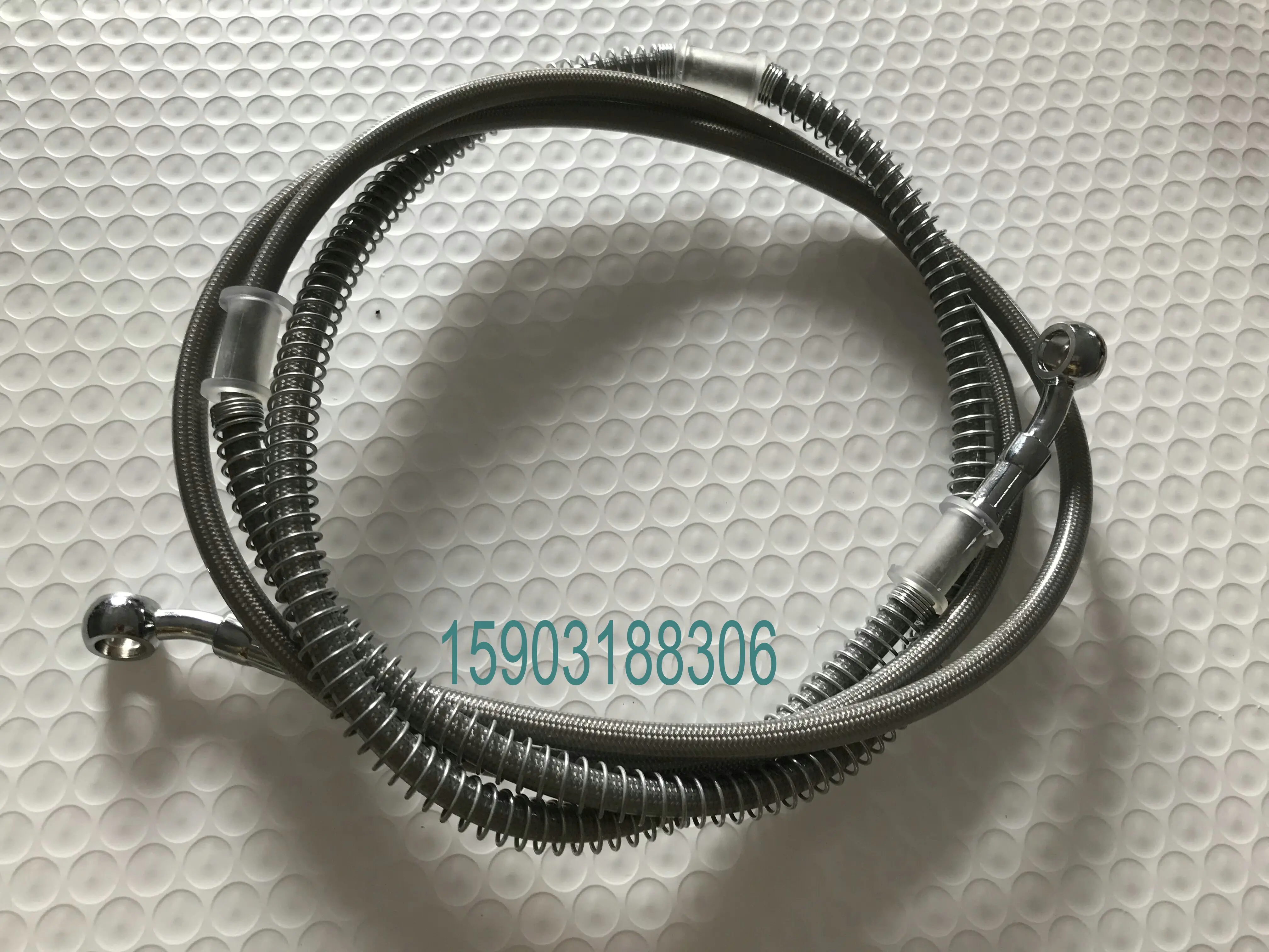 
AN3 3.2mm x 7.5mm Hydraulic Reinforced Stainless Steel Braided Motorcycle Brake Oil Hose Line Pipe With 28Degree Banjo Fittings 