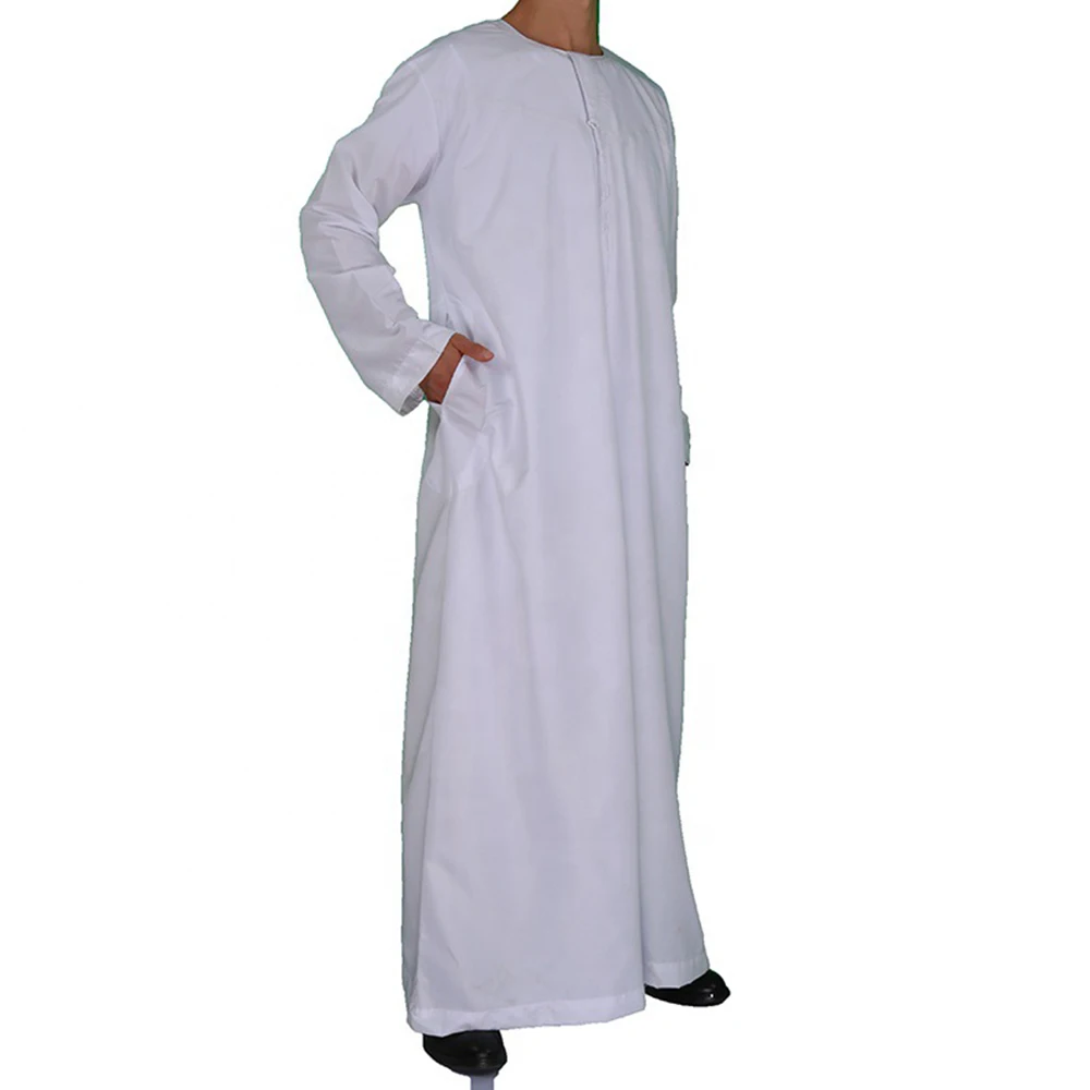 New Design High Quality Middle East Khamis Haramain Islamic Daffah Moroccan Men Arab Modest Jubbah Saudi Dubai Muslim Thobe
