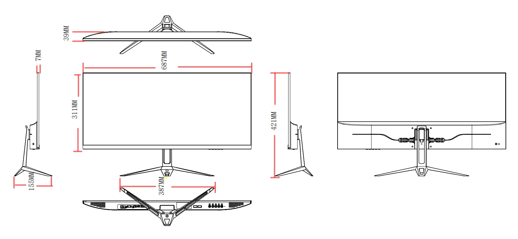 LE29 2560x1080 21:9 Ratio 29 inch 2K Wide Game Monitor LED Monitor