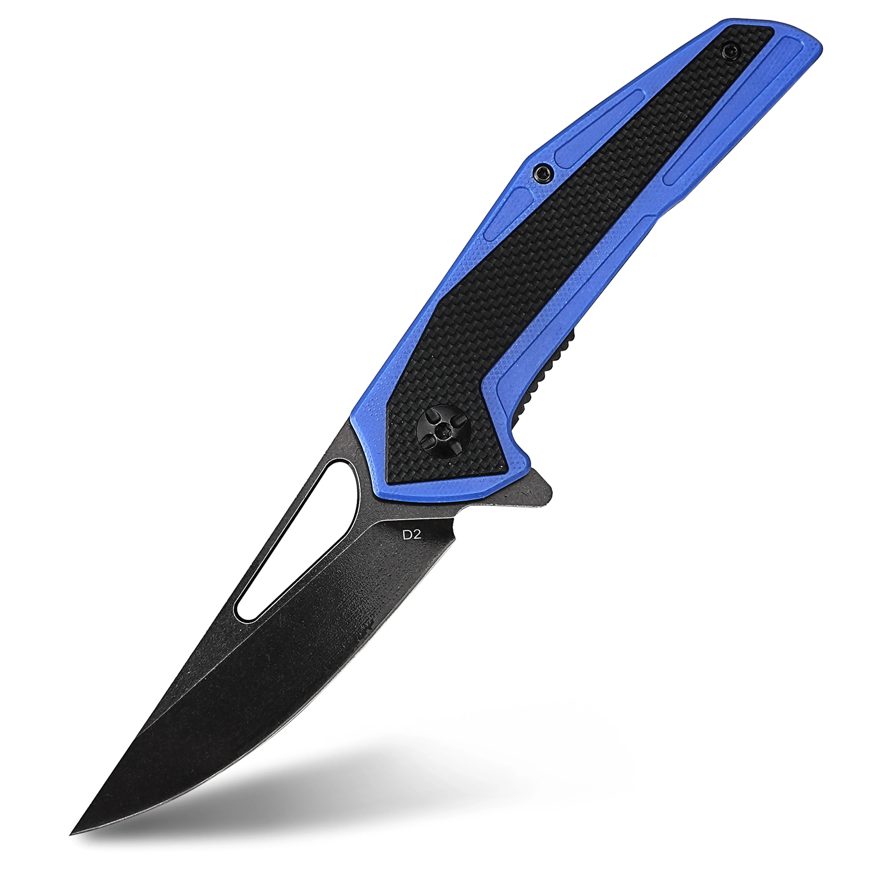 New Style D2 Steel Folding Pocket Knife Black G10 Handle Portable Edc Self Defense Survival Camping Outdoor Knife