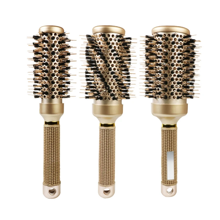 
 Nano Technology Thermal Ceramic Barrel Ionic Heat Resistant Round Hair Brush For Blow Drying  