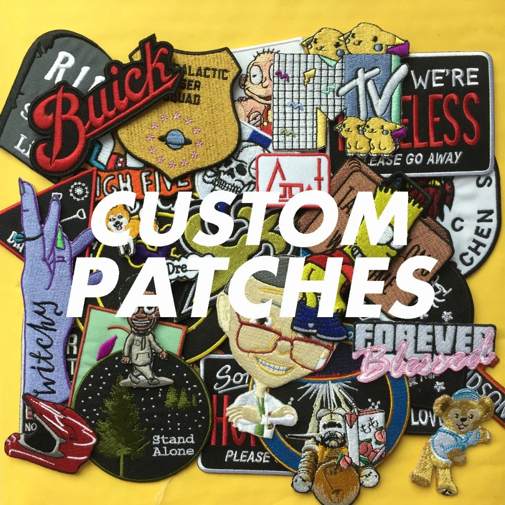 Hot Sale Patches Manufacturer Custom Sew On Chenille Patch Embroidery Badge Embroidered Personalized Designer Patches PVC Rubber