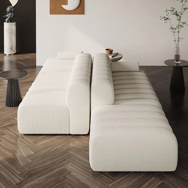 New Net Red Fabric Sofa Small Living Room Shaped Armless Module Light Luxury Cream Ins Wind Modular