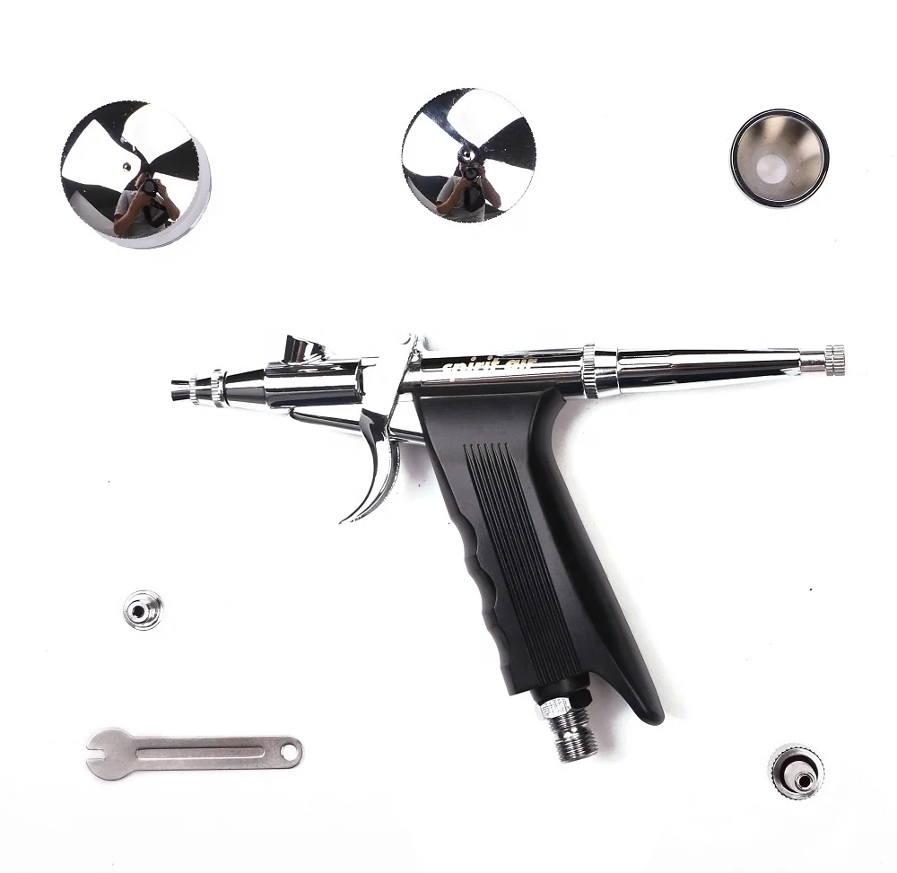 Double Action Gravity Feed  Spray Gun Used For Body Painting / Cake Decorating / Nail Painting Airbrush Gun