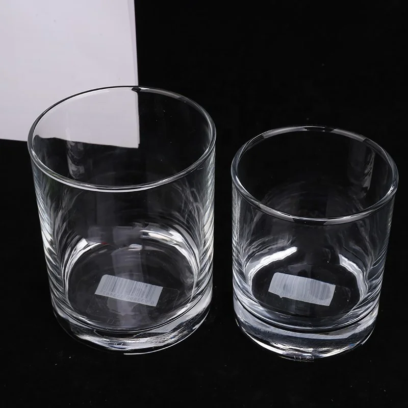 2020 Best Selling Excellent Quality Customized Logo Small Round Clear Glass Candle Jar for Candle Making